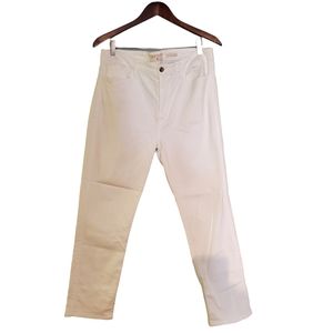 Jen 7 White NWT Straight Cropped Jeans size 12